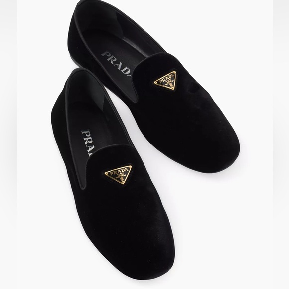 Black Velvet Loafer
